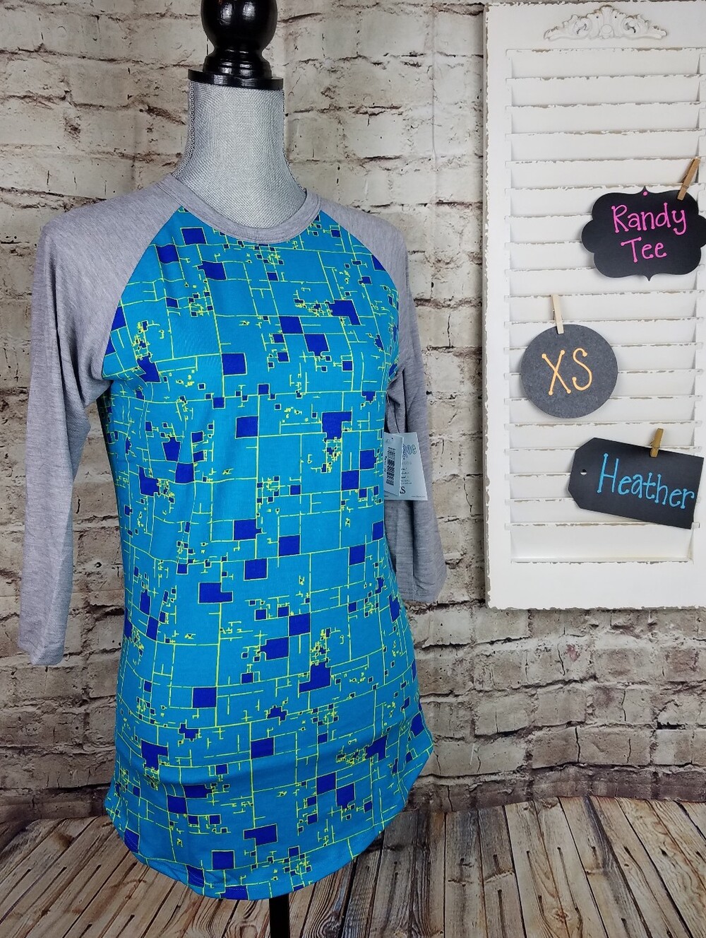 Blue Geo Raglan Randy Tee